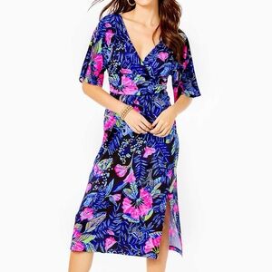 Parigi Midi Dress in Onyx Earned Stripes